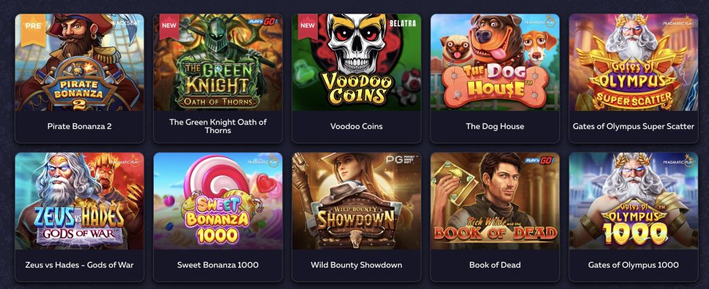 A Vavada online casino játékkínálata