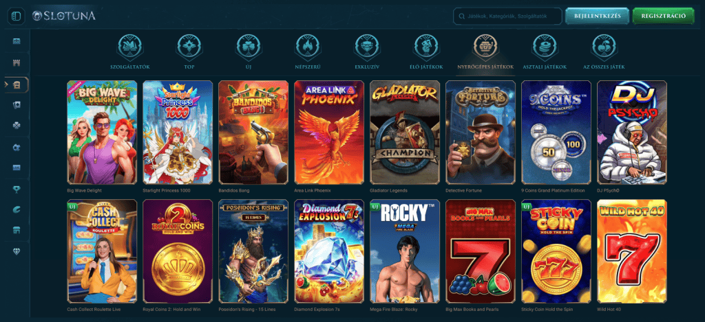 Slotuna Casino játékautomaták