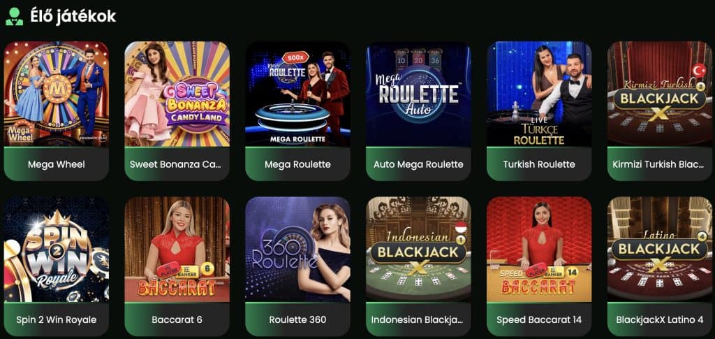 Zipcasino Élő kaszinó