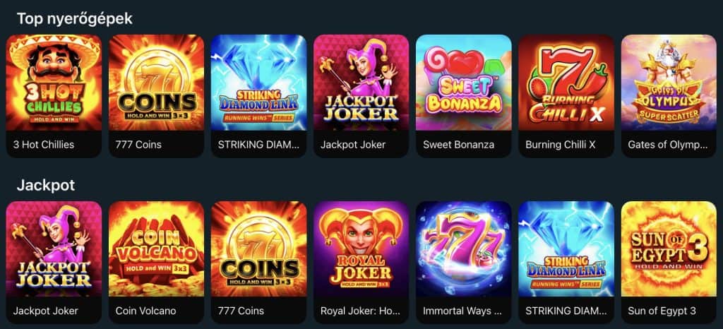 RoyalSea casino Játékkínálat