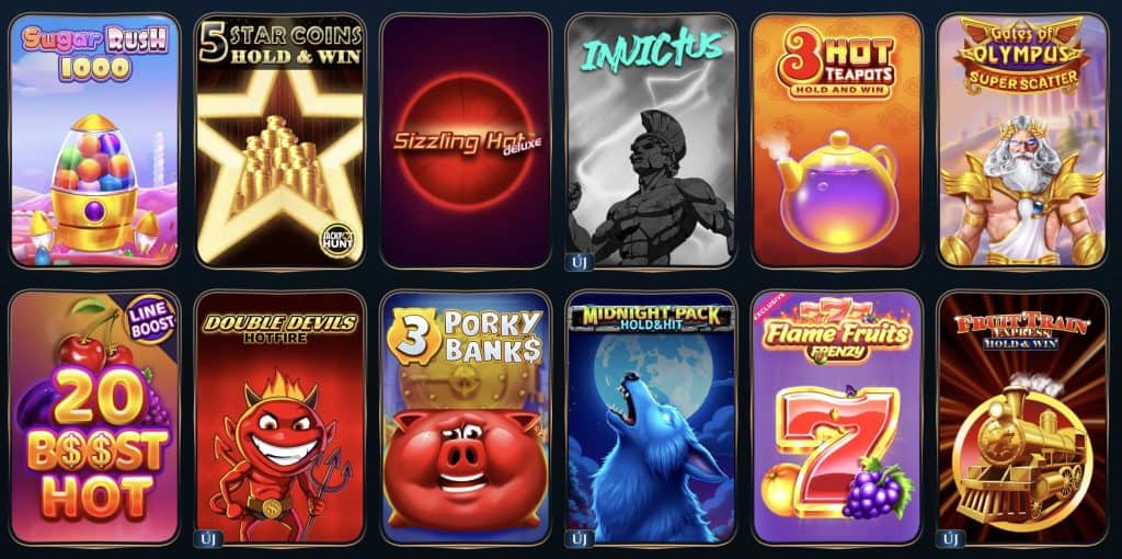 WonderLuck Casino játékok