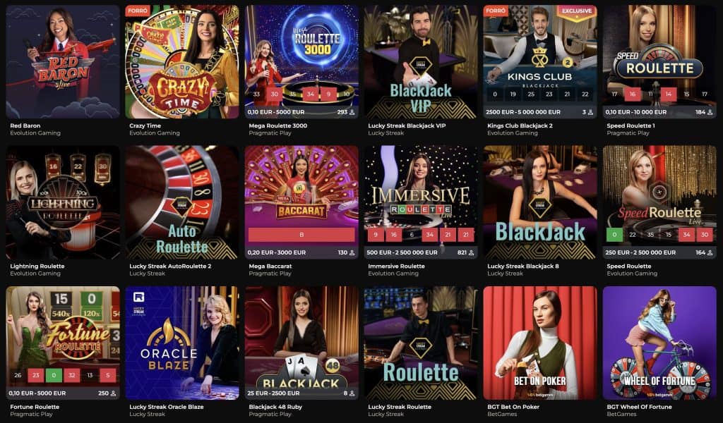 GodofCasino - a legjobb élő kaszinójátékok