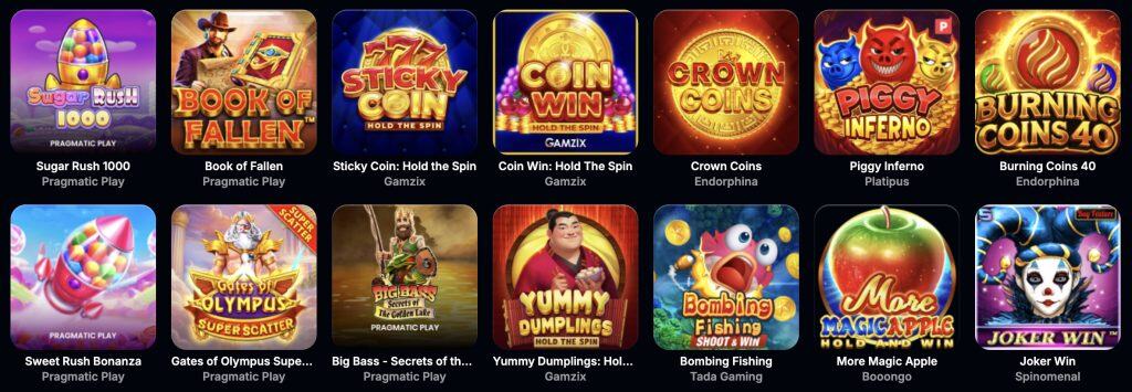 Játékok a Yep Casino-ban