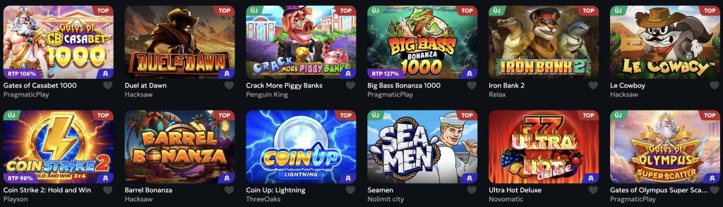 A Casabet Casino játékkínálata