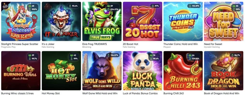 Ivibet Casino játékok