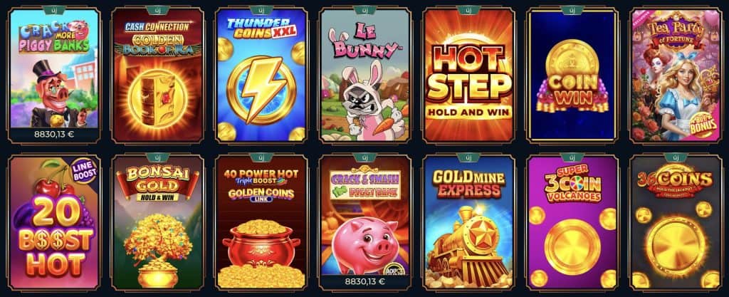 Monsterwin kaszinó játékválaszték